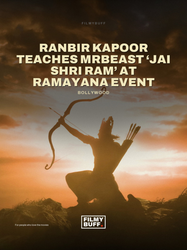Ranbir Kapoor teaches MrBeast ‘Jai Shri Ram’ at Ramayana event